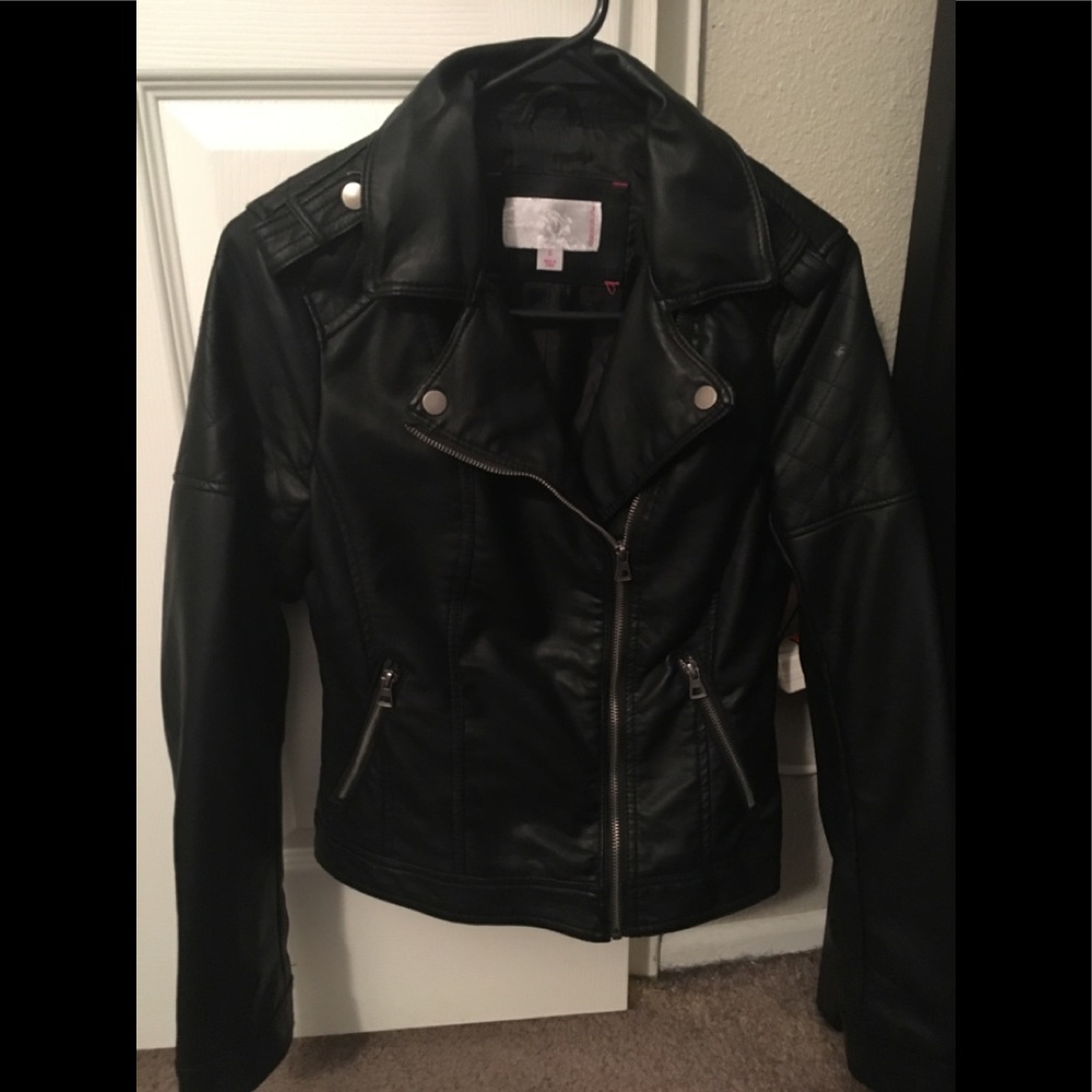 Black Leather (faux) Jacket